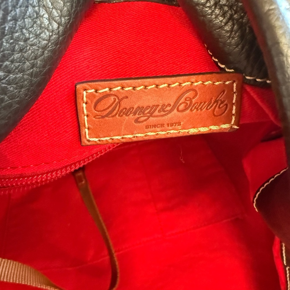 Dooney and Bourke Pebble Grain Leather Logo Lock Shoulder Bag - Picture 11 of 14